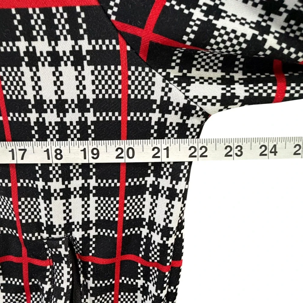 Puma Mens L Plaid Track Jacket Black Red Full Zip French Terry Retro Streetwear